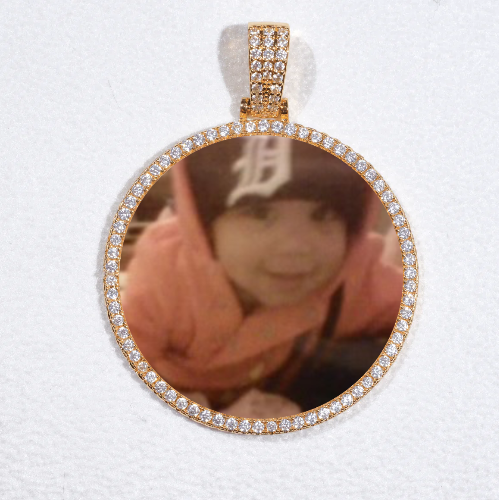 MEDIUM 3D CIRCLE CUSTOM PICTURE PENDANT