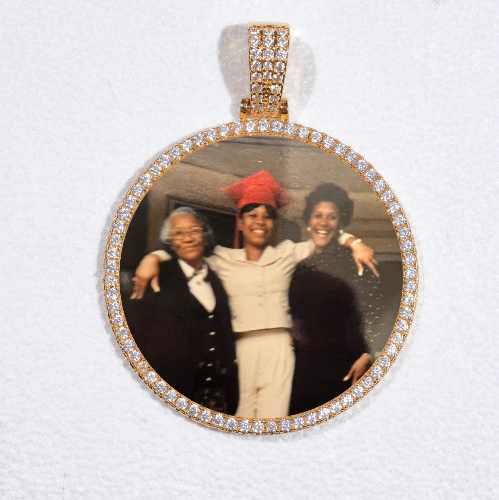 MEDIUM 3D CIRCLE CUSTOM PICTURE PENDANT