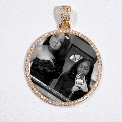 MEDIUM 3D CIRCLE CUSTOM PICTURE PENDANT
