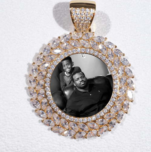 Large 3D Wheat Ear Custom Picture Pendant