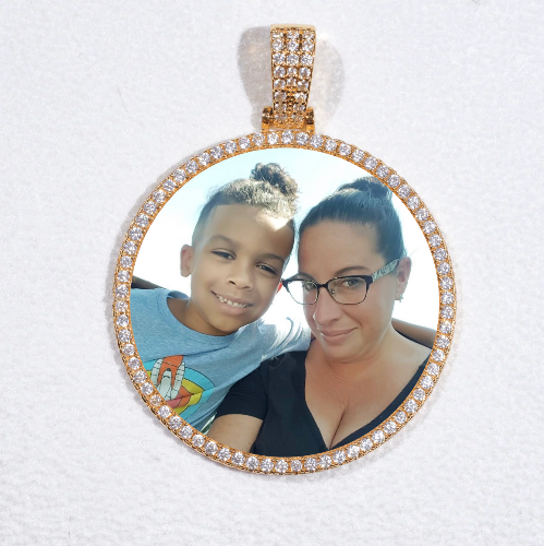 MEDIUM 3D CIRCLE CUSTOM PICTURE PENDANT