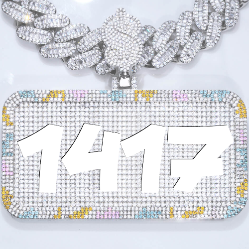 CUSTOM LETTER NECKLACE 3D COLORFUL SQUARE