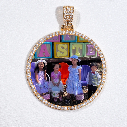 MEDIUM 3D CIRCLE CUSTOM PICTURE PENDANT