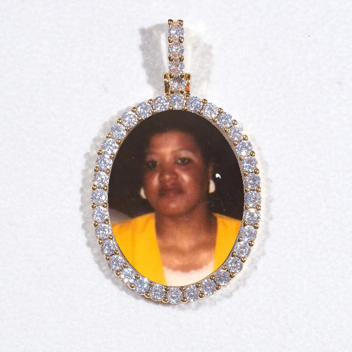 3D Oval Custom Picture Pendant