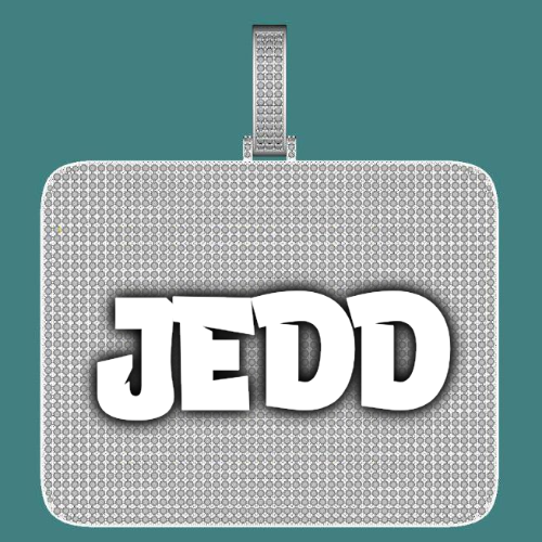 CUSTOM LETTER NECKLACE 3D BIG SQUARE