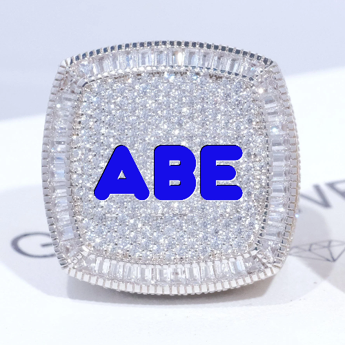 CUSTOM LETTER 3D ICED RING