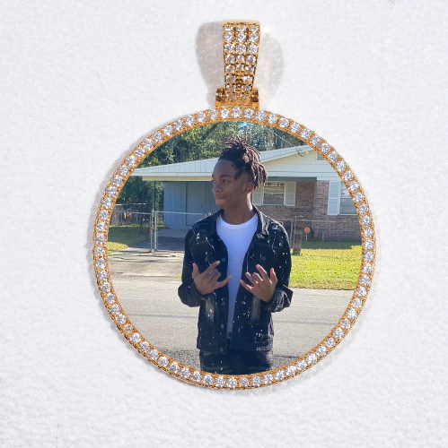 MEDIUM 3D CIRCLE CUSTOM PICTURE PENDANT