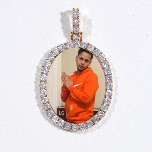 3D Oval Custom Picture Pendant