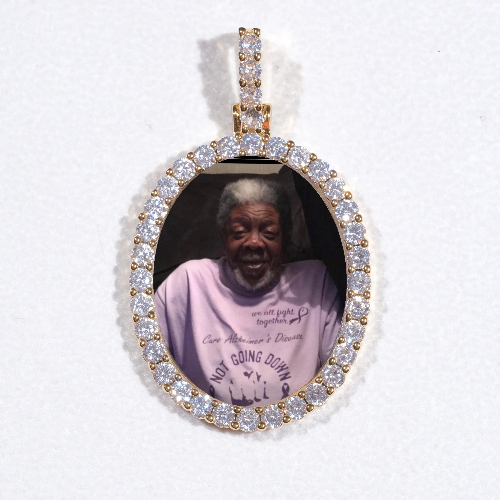 3D Oval Custom Picture Pendant