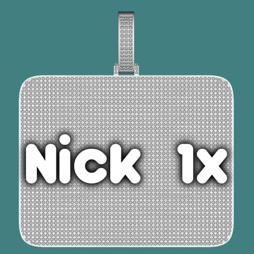 CUSTOM LETTER NECKLACE 3D BIG SQUARE