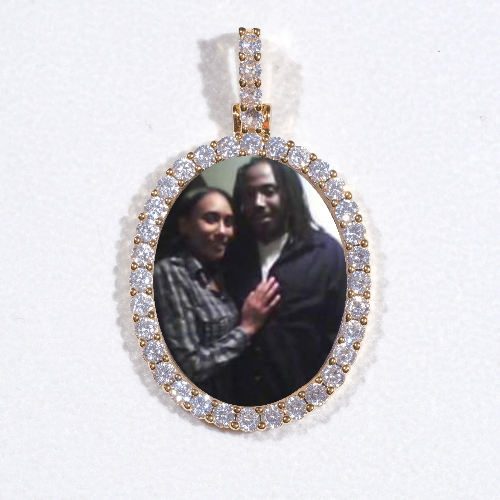 3D Oval Custom Picture Pendant