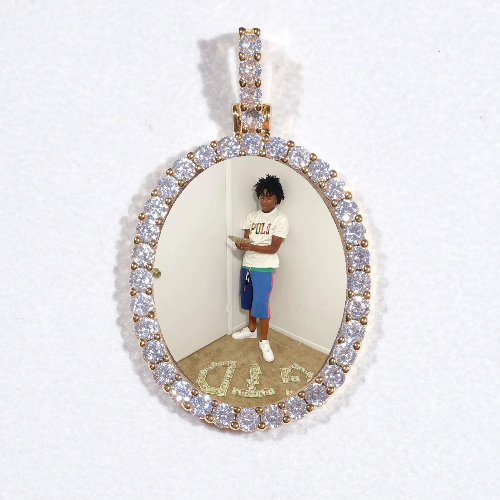 3D Oval Custom Picture Pendant