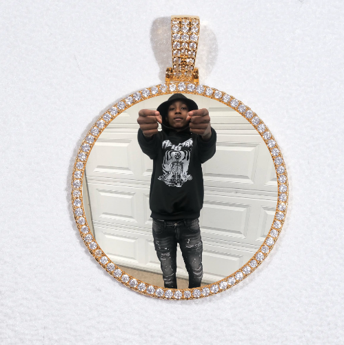 MEDIUM 3D CIRCLE CUSTOM PICTURE PENDANT