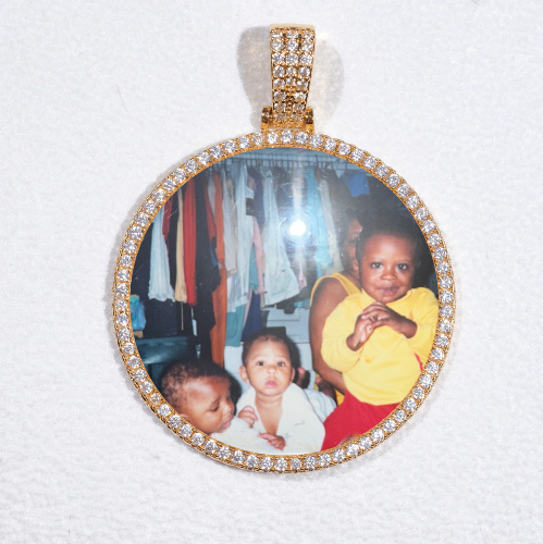 MEDIUM 3D CIRCLE CUSTOM PICTURE PENDANT
