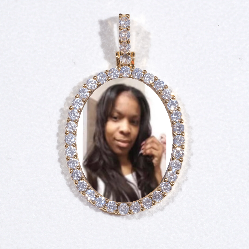 3D Oval Custom Picture Pendant