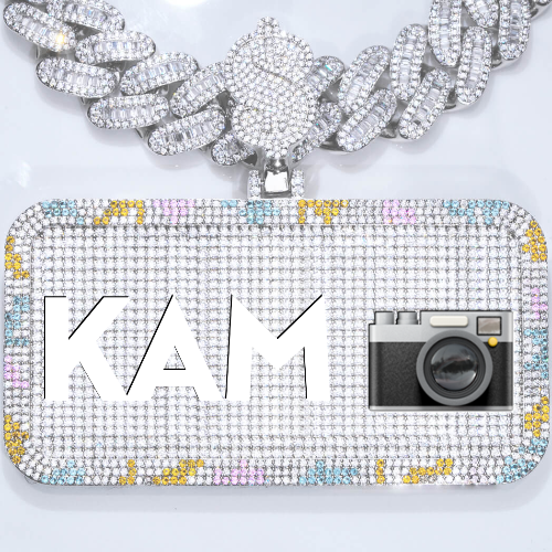 CUSTOM LETTER NECKLACE 3D COLORFUL SQUARE