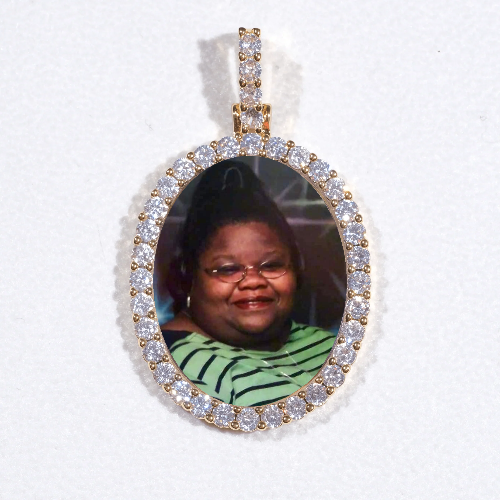3D Oval Custom Picture Pendant