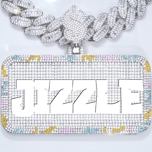 CUSTOM LETTER NECKLACE 3D COLORFUL SQUARE