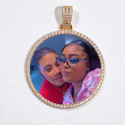 MEDIUM 3D CIRCLE CUSTOM PICTURE PENDANT