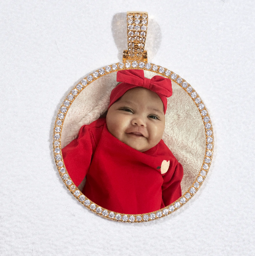 MEDIUM 3D CIRCLE CUSTOM PICTURE PENDANT