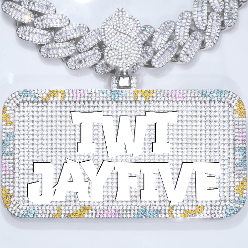 CUSTOM LETTER NECKLACE 3D COLORFUL SQUARE