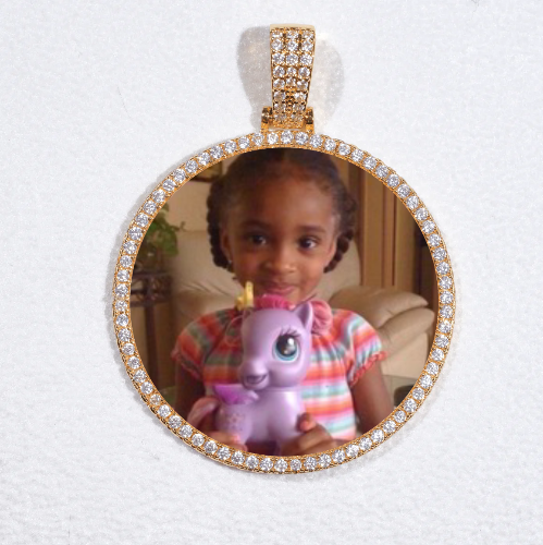 MEDIUM 3D CIRCLE CUSTOM PICTURE PENDANT