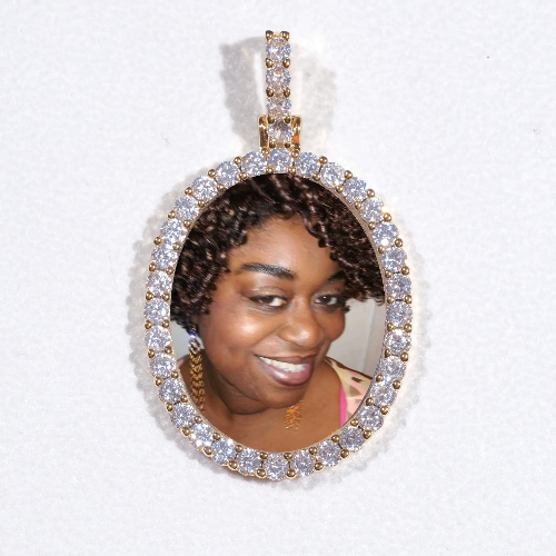 3D Oval Custom Picture Pendant