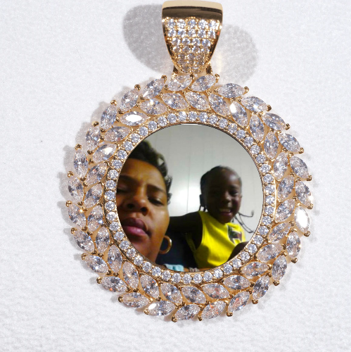 Large 3D Wheat Ear Custom Picture Pendant
