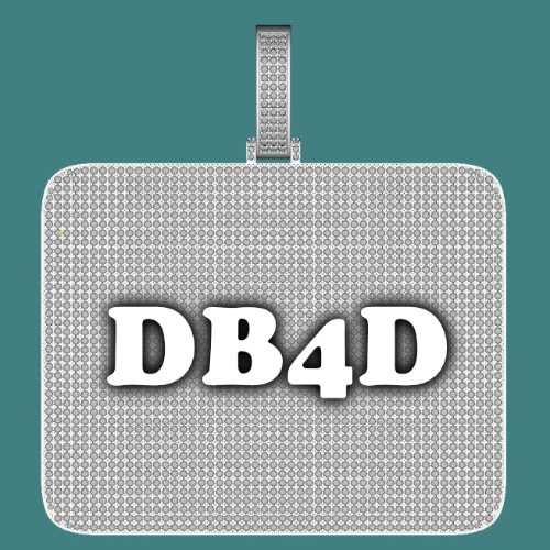 CUSTOM LETTER NECKLACE 3D BIG SQUARE