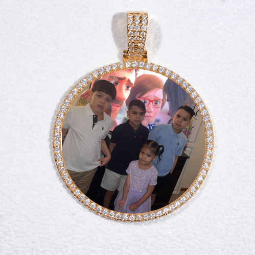 MEDIUM 3D CIRCLE CUSTOM PICTURE PENDANT