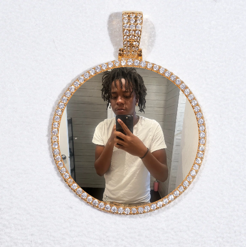 MEDIUM 3D CIRCLE CUSTOM PICTURE PENDANT