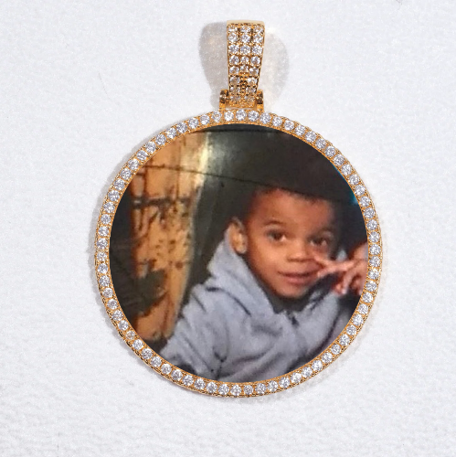 MEDIUM 3D CIRCLE CUSTOM PICTURE PENDANT