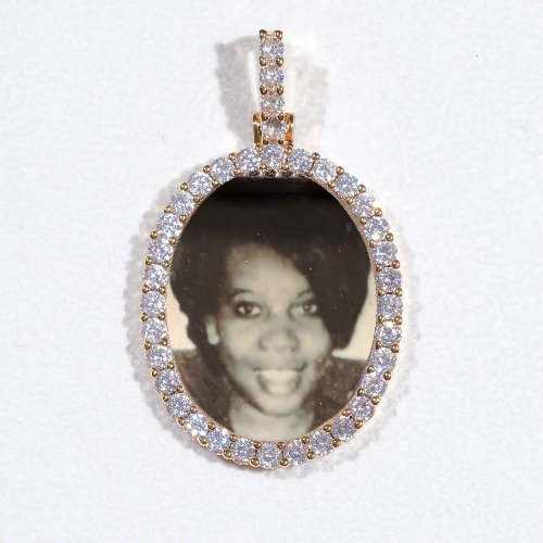 3D Oval Custom Picture Pendant