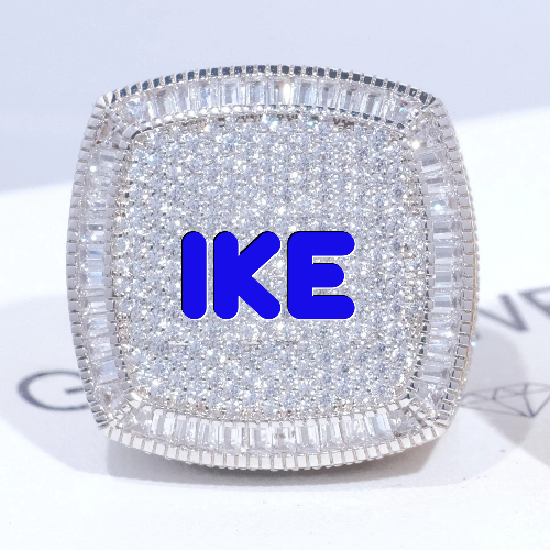 CUSTOM LETTER 3D ICED RING