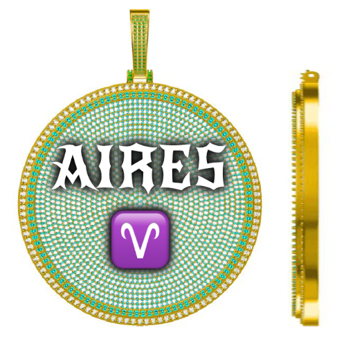 CUSTOM LETTER NECKLACE 3D BIG DISC