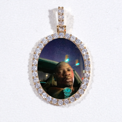 3D Oval Custom Picture Pendant