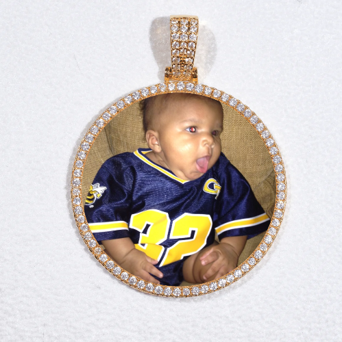 MEDIUM 3D CIRCLE CUSTOM PICTURE PENDANT