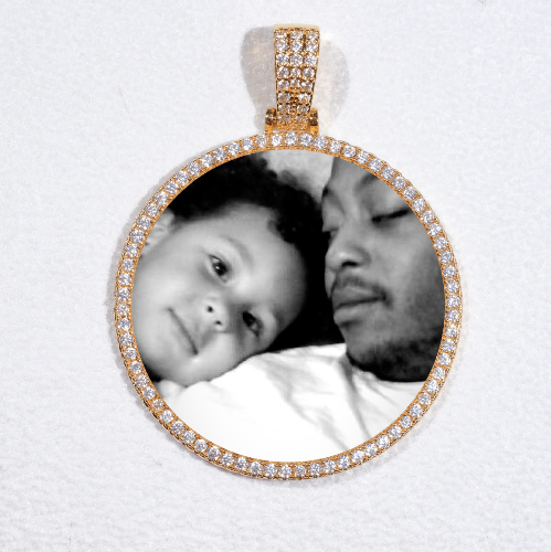 MEDIUM 3D CIRCLE CUSTOM PICTURE PENDANT