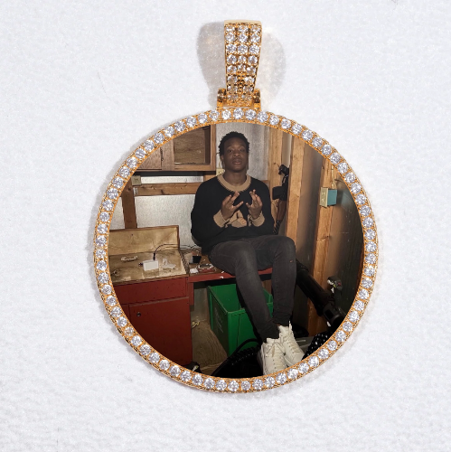 MEDIUM 3D CIRCLE CUSTOM PICTURE PENDANT