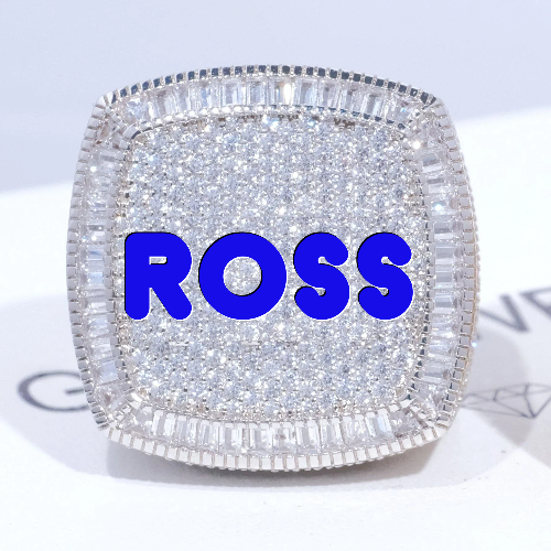 CUSTOM LETTER 3D ICED RING
