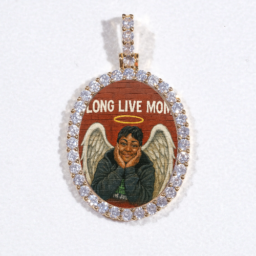 3D Oval Custom Picture Pendant