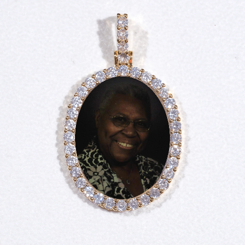 3D Oval Custom Picture Pendant