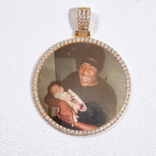 MEDIUM 3D CIRCLE CUSTOM PICTURE PENDANT