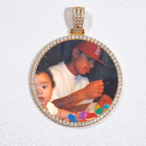 MEDIUM 3D CIRCLE CUSTOM PICTURE PENDANT