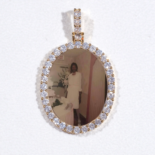3D Oval Custom Picture Pendant