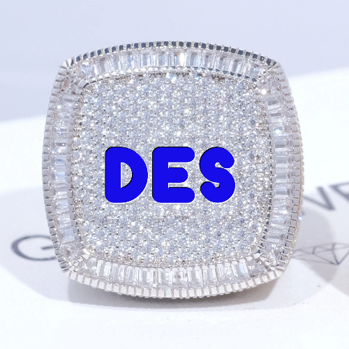 CUSTOM LETTER 3D ICED RING