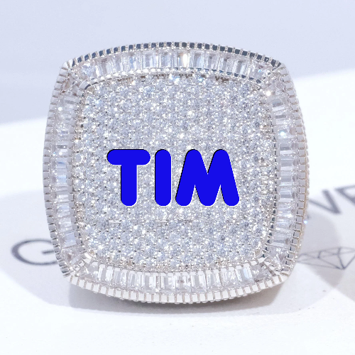 CUSTOM LETTER 3D ICED RING