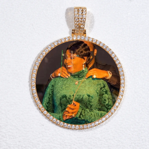 MEDIUM 3D CIRCLE CUSTOM PICTURE PENDANT