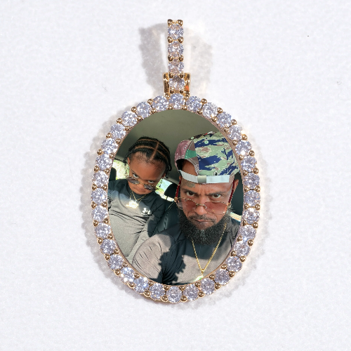 3D Oval Custom Picture Pendant