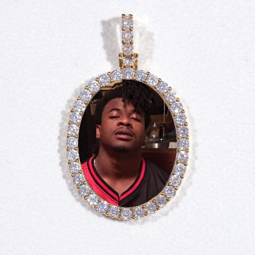 3D Oval Custom Picture Pendant